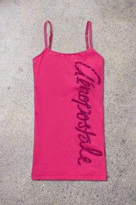 Urban Renewal One-Of-A-Kind Aeropostale Pink Sequin Embellished Cami