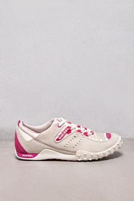Urban Renewal One-Of-A-Kind Diesel White & Pink Trainers