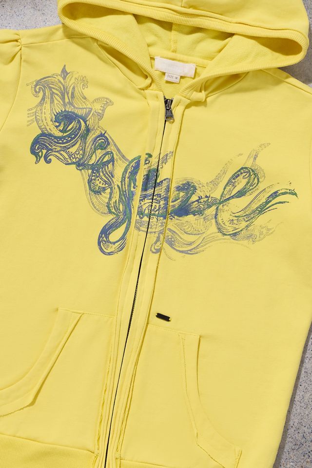 Urban Renewal One-Of-A-Kind Diesel Yellow Short Sleeve Track Top #1