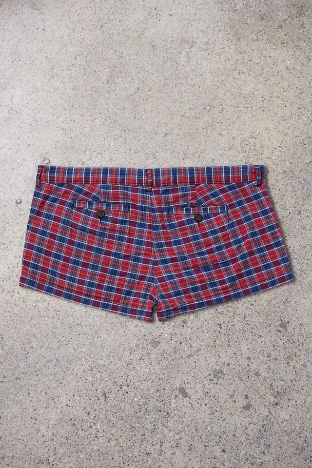 Urban Renewal One-Of-A-Kind Abercrombie & Fitch Red Check Mini Shorts #2