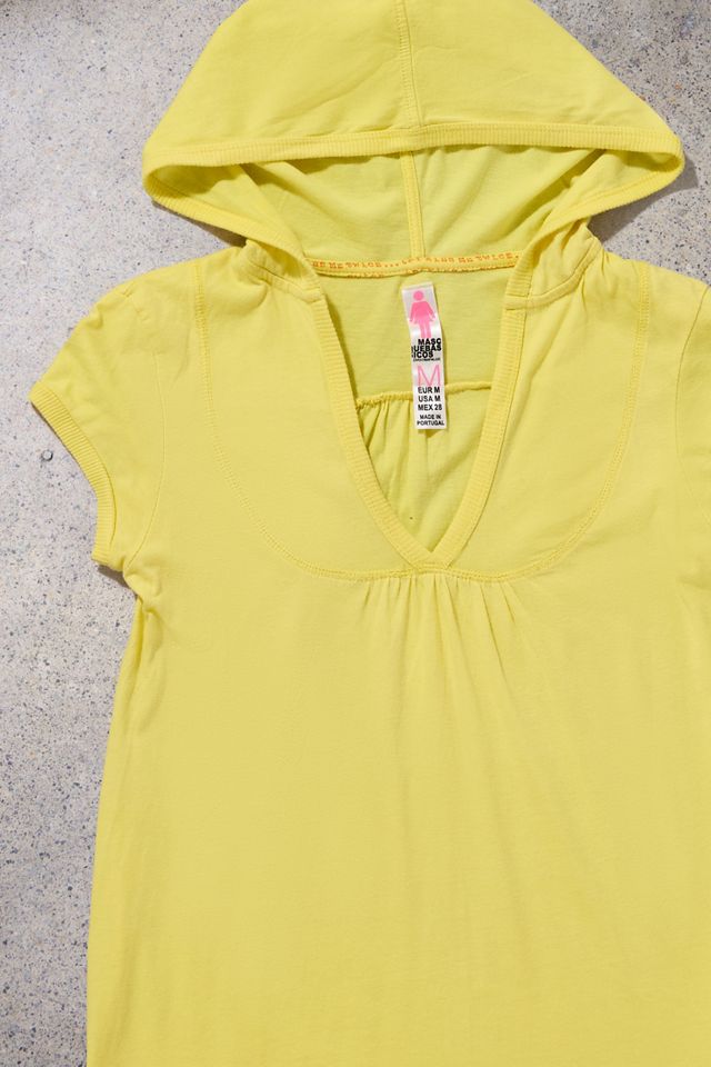 Urban Renewal One-Of-A-Kind Yellow Hooded Top #1