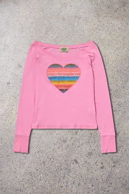 Urban Renewal Einzigartiges Juice Couture pinkes schulterfreies Oberteil