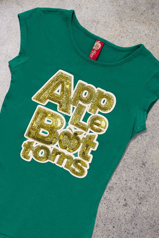Urban Renewal One-Of-A-Kind Apple Bottom Jeans Sequin Logo Top #1