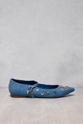 Urban Renewal One-Of-A-Kind Guess Denim Ballet Flats