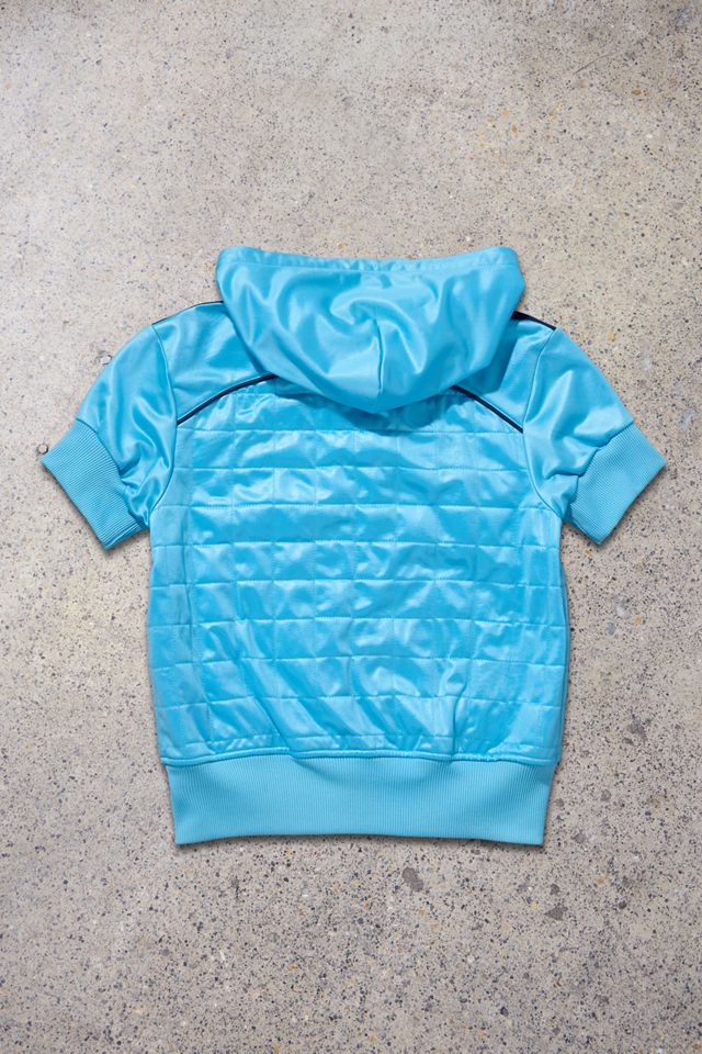 Urban Renewal One-Of-A-Kind adidas Blue Short Sleeve Track Top #2