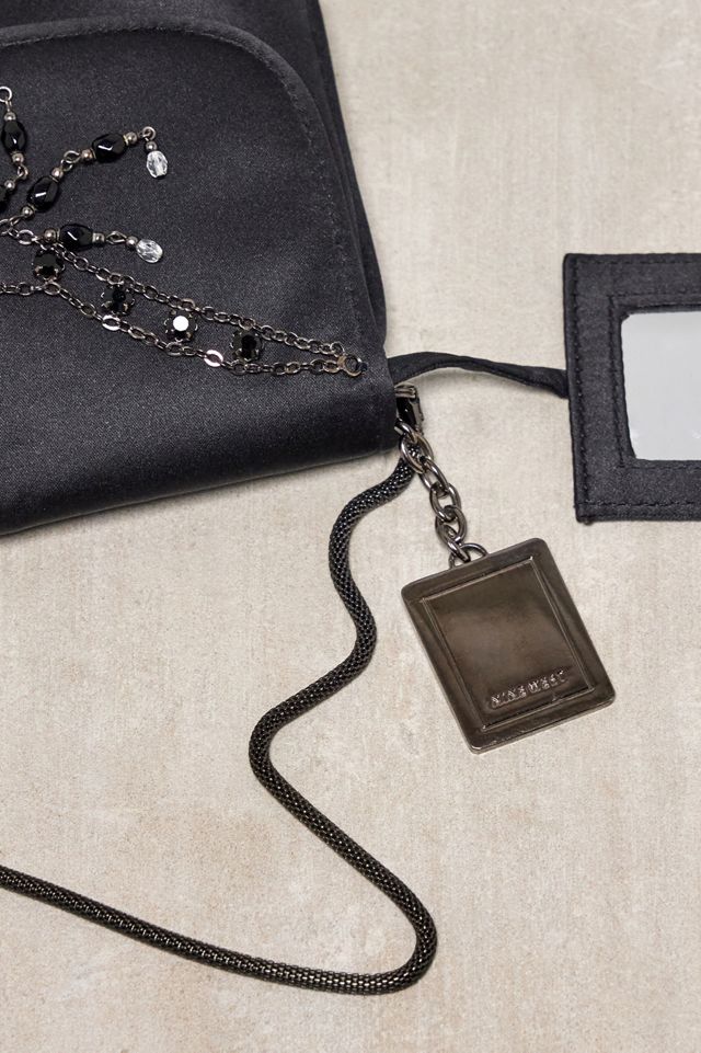 Urban Renewal One-Of-A-Kind Nine West Black Satin Clutch Bag #1