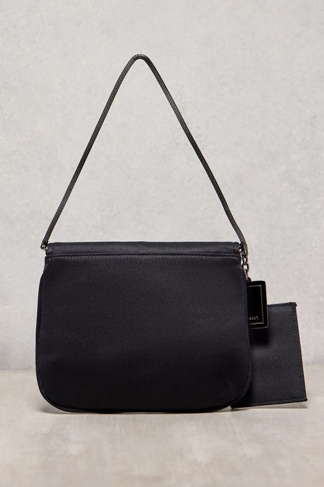 Urban Renewal One-Of-A-Kind Nine West Black Satin Clutch Bag #2