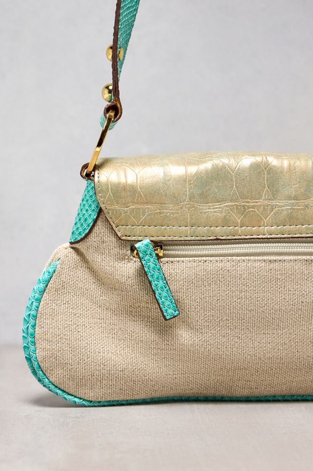 Urban Renewal One-Of-A-Kind Guess Cream & Blue Bag #2