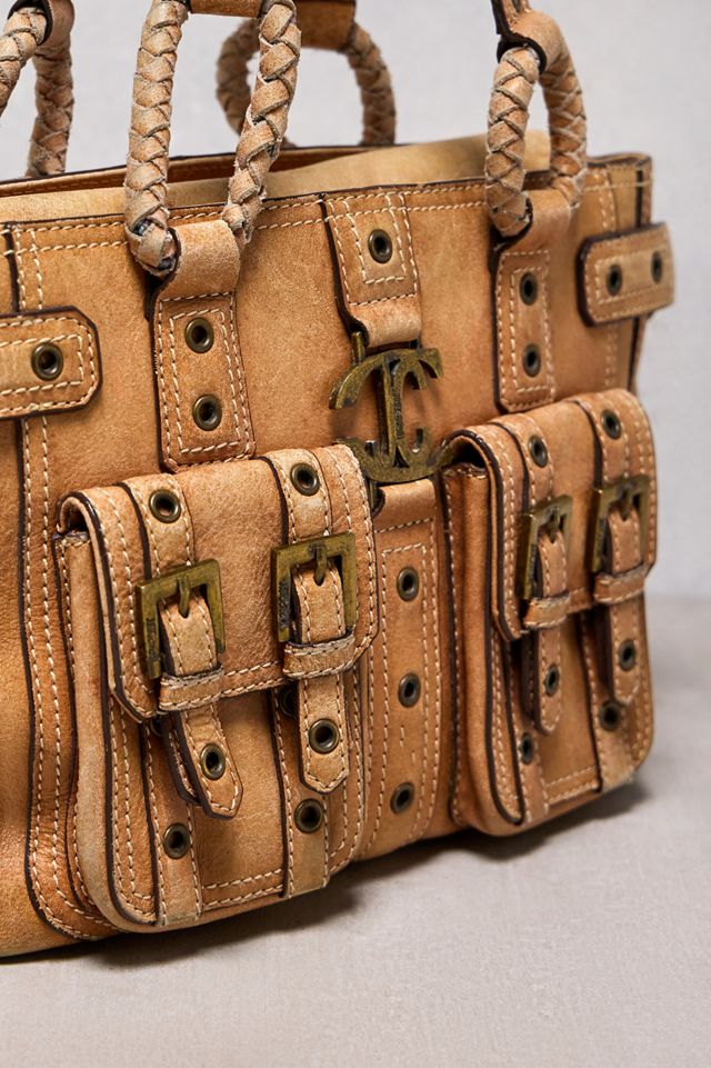 Urban Renewal One-Of-A-Kind Cavalli Tan Leather Handbag #1