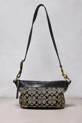 Urban Renewal One-Of-A-Kind Coach Black & Beige Monogram Bag