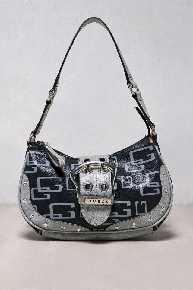 Urban Renewal One-Of-A-Kind Guess Black & Grey Monogram Bag