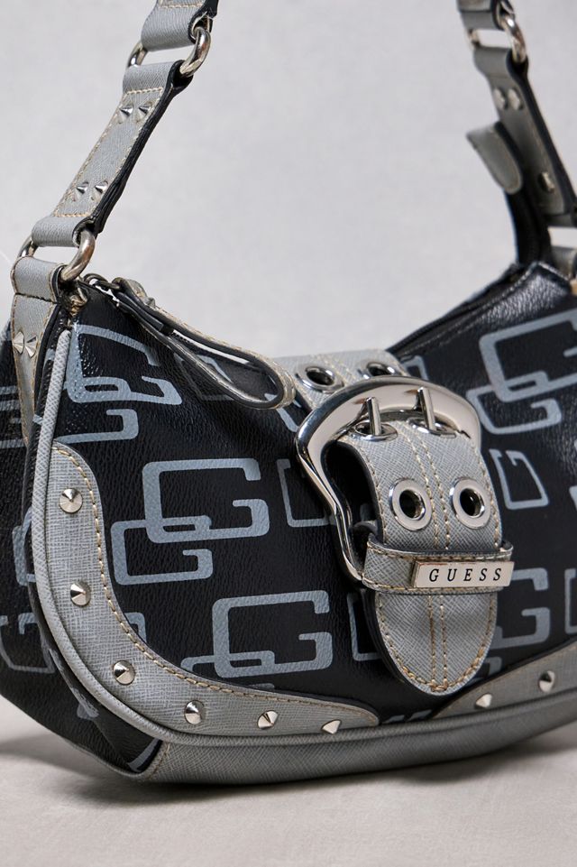 Urban Renewal One-Of-A-Kind Guess Black & Grey Monogram Bag #1