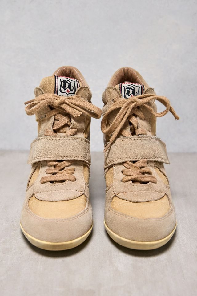 Urban Renewal One-Of-A-Kind Ash Tan Suede Wedge Trainers #1