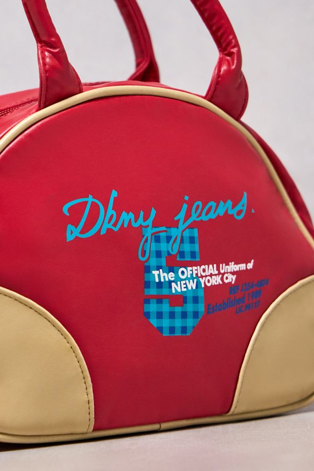 Urban Renewal One-Of-A-Kind DKNY Jeans Red Bowling Bag #1