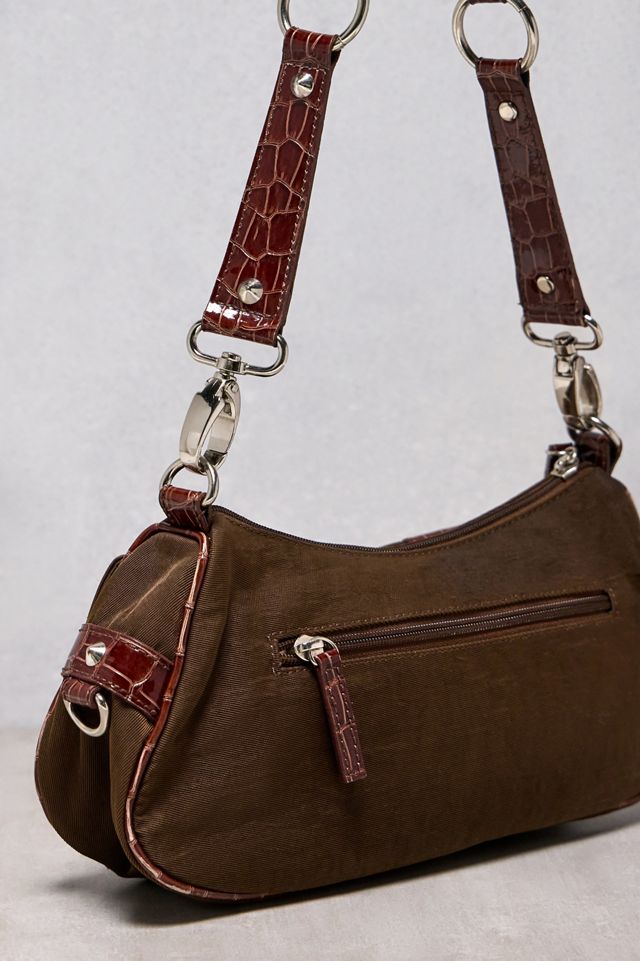 Urban Renewal One-Of-A-Kind Guess Khaki & Burgundy Bag #2