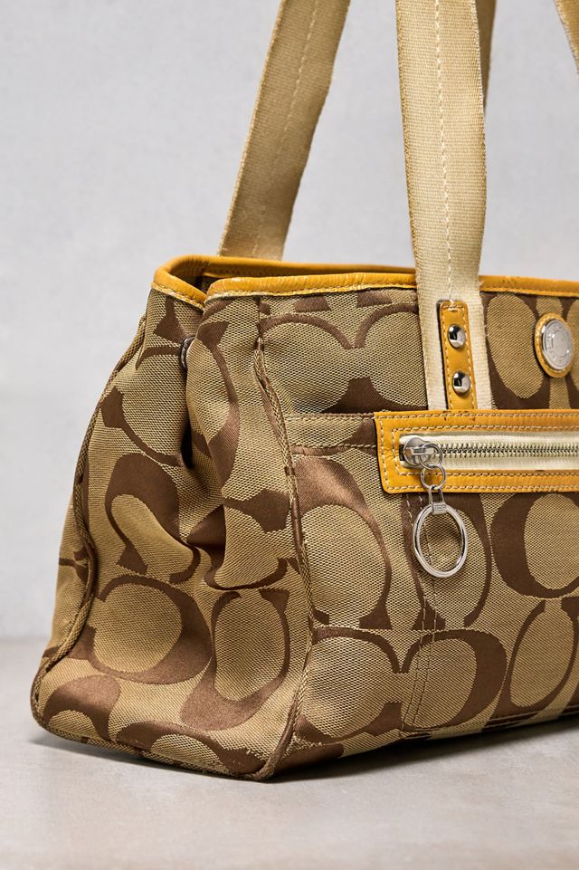 Urban Renewal One-Of-A-Kind Coach Beige & Yellow Poppy Bag #1