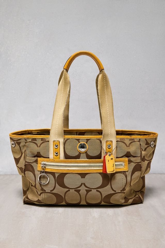 Urban Renewal One-Of-A-Kind Coach Beige & Yellow Poppy Bag #2