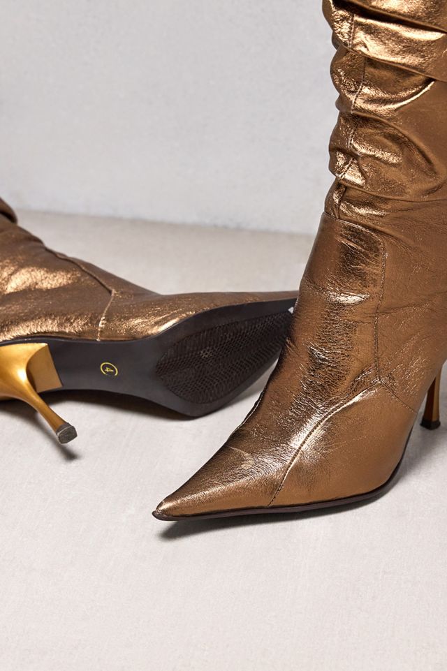 Urban Renewal One-Of-A-Kind Barretts Bronze Stiletto Boots #2
