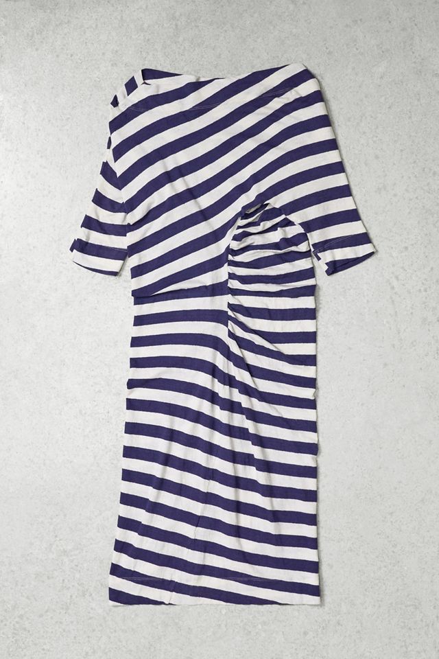 Urban Renewal One-Of-A-Kind Vivienne Westwood Grey & Navy Asymmetric Dress #2