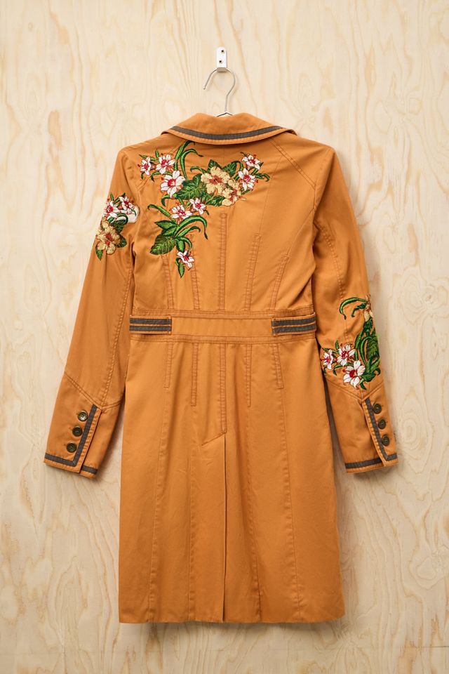 Urban Renewal One-Of-A-Kind Karen Millen Orange Embroidered Trench Coat #2