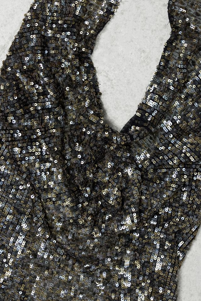 Urban Renewal One-Of-A-Kind Pixie Collective AllSaints Sequin Cowl Neck Dress #1