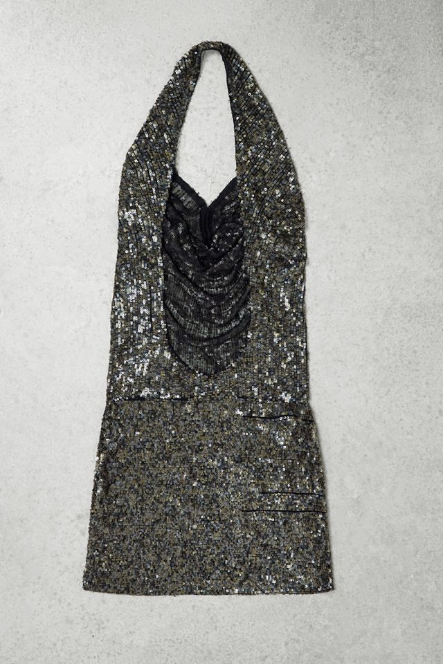 Urban Renewal One-Of-A-Kind Pixie Collective AllSaints Sequin Cowl Neck Dress #2