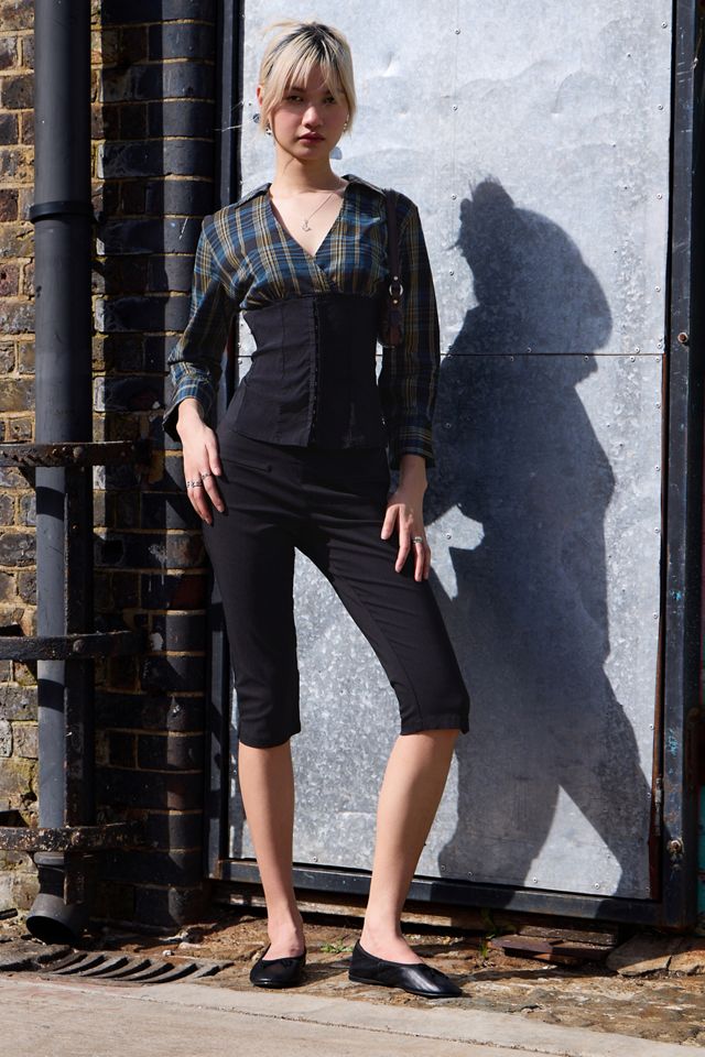Urban Renewal One-Of-A-Kind Pixie Collective Check Corset Shirt  #1