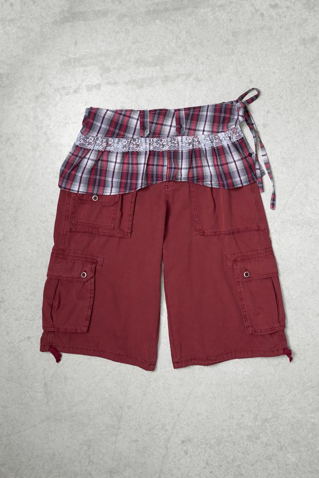Urban Renewal One-Of-A-Kind x Dearloved Rework Red Check Frill Skirt Belt #1