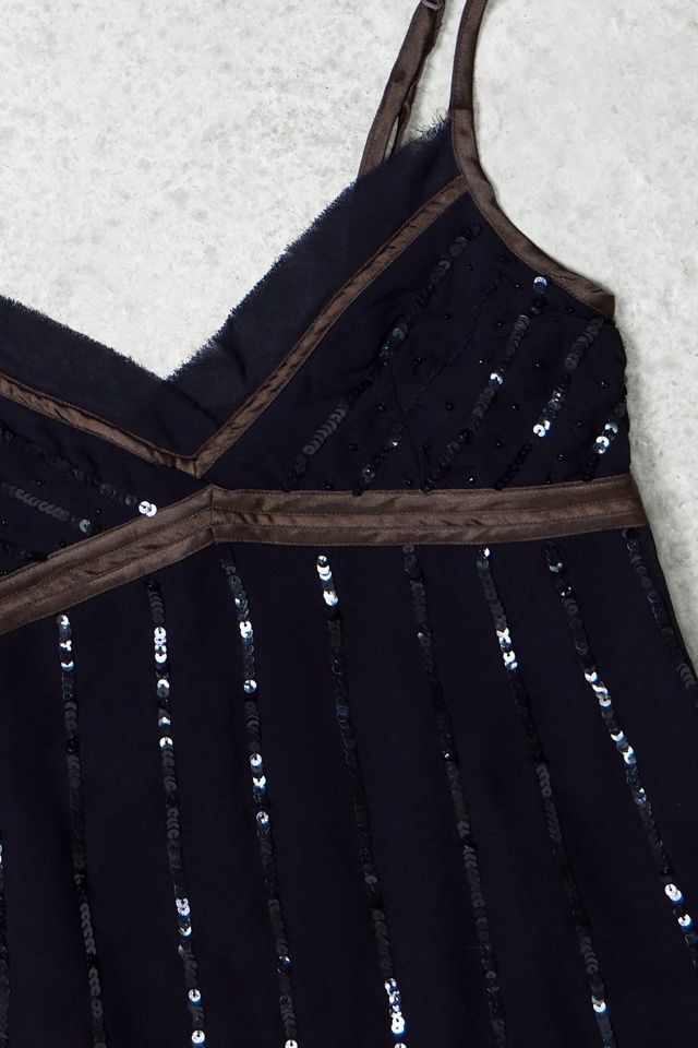 One-Of-A-Kind x Pixie Collective Whimsy Goth Broadway Black & Brown Embellished Cami #1