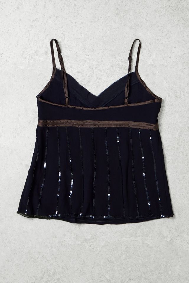 One-Of-A-Kind x Pixie Collective Whimsy Goth Broadway Black & Brown Embellished Cami #2