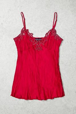One-Of-A-Kind x Pixie Collective Whimsy Goth Warehouse Red Beaded Satin Cami