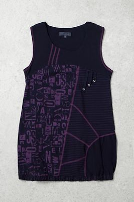 One-Of-A-Kind x Pixie Collective Whimsy Goth Kiabi Black & Purple Graphic Print Tunic