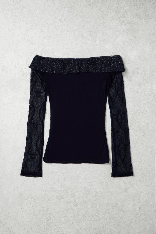 One-Of-A-Kind x Pixie Collective Whimsy Goth Morgan Micro Mesh Knit Collar Top #2