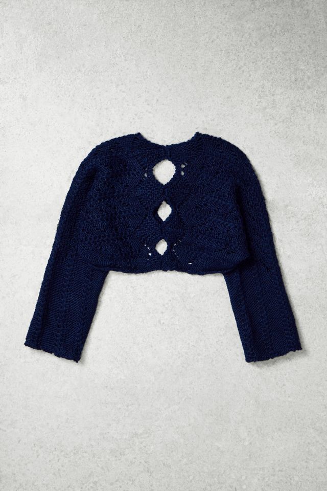 One-Of-A-Kind x Pixie Collective Whimsy Goth ARTHUR' F Navy Knit Bolero #2