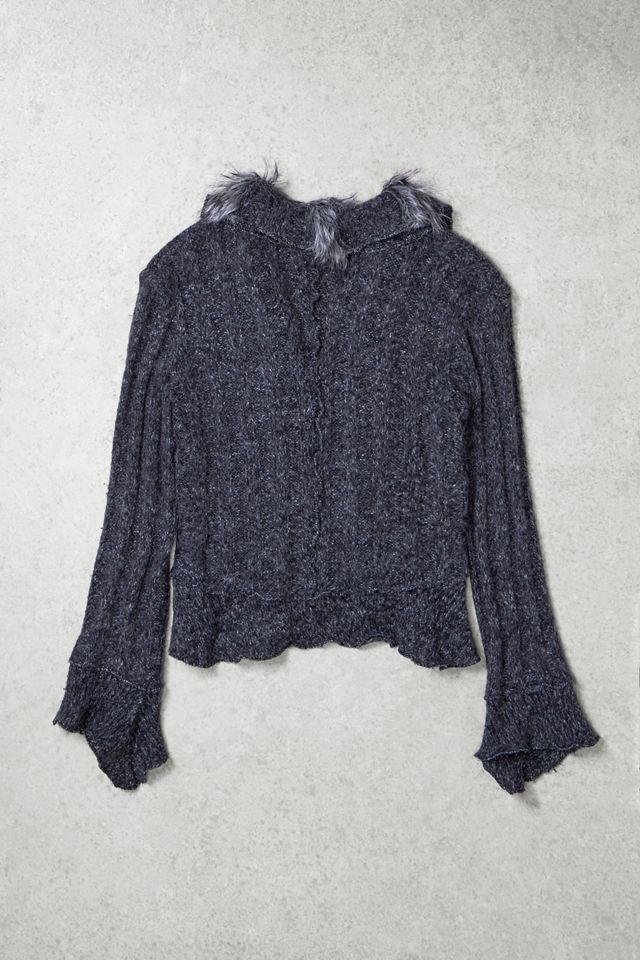One-Of-A-Kind x Pixie Collective Whimsy Goth Grey Knit Cardigan #2