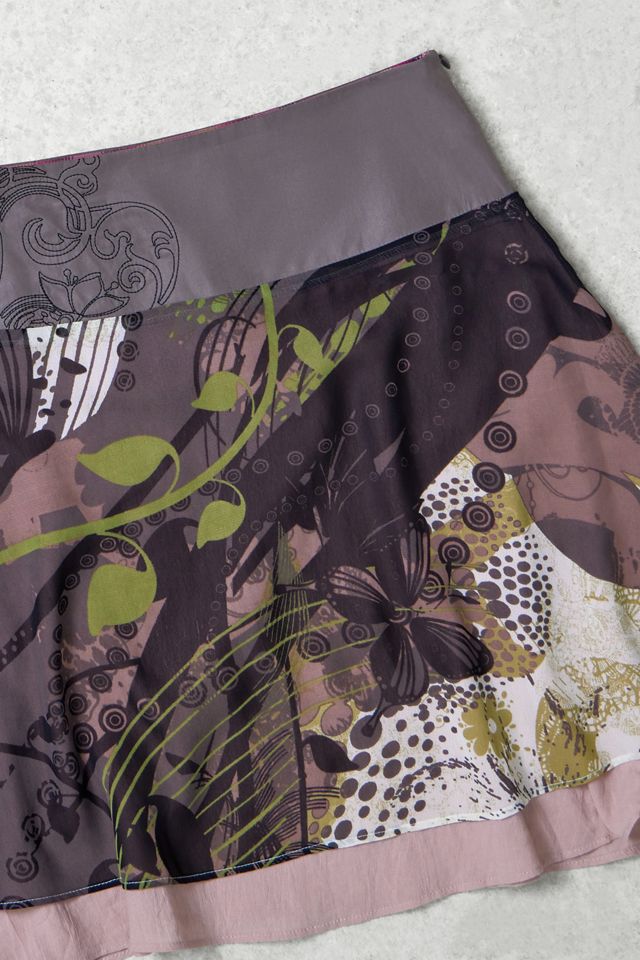 One-Of-A-Kind x Pixie Collective Whimsy Goth St Martins Mesh Printed Mini Skirt #1