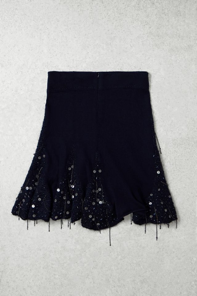 One-Of-A-Kind x Pixie Collective Whimsy Goth J.Lindeberg Black Knit Sequin Midi Skirt #2