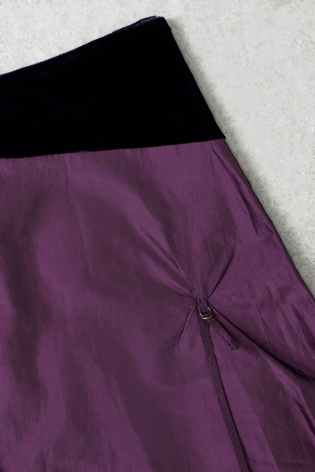 One-Of-A-Kind x Pixie Collective Whimsy Goth Fashion Express Purple Ruched Adjustable Length Skirt #1