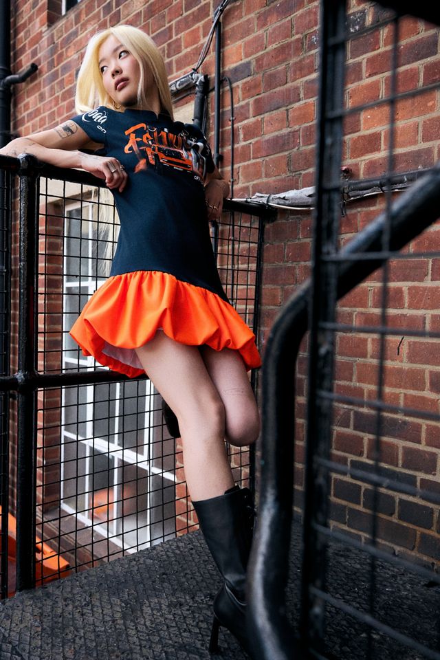 One-Of-A-Kind x OFFSET CONCEPT Rework Navy Tech Mini Dress #1