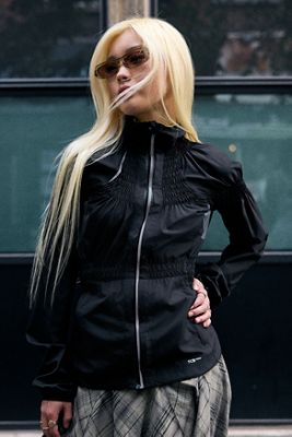 One-Of-A-Kind x OFFSET CONCEPT Rework Black Shirred Tech Jacket