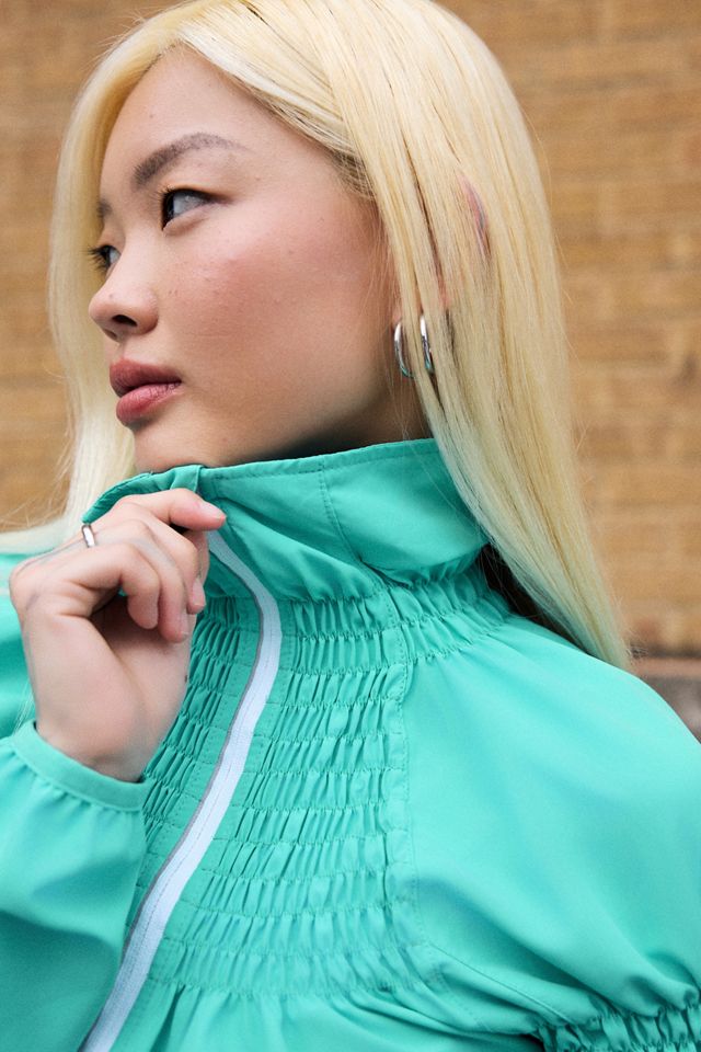 One-Of-A-Kind x OFFSET CONCEPT Rework Turquoise Shirred Tech Jacket #3