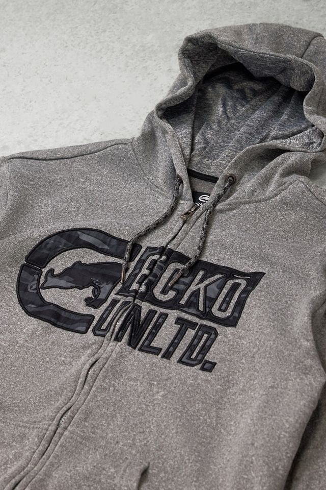 One-Of-A-Kind Ecko Grey Zip-Through Hoodie #1