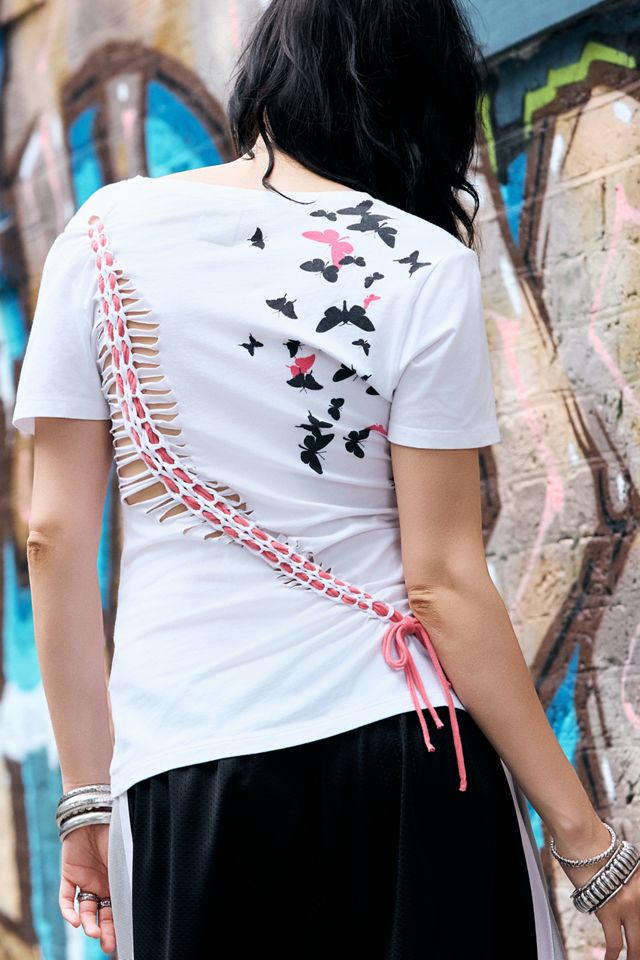 One-Of-A-Kind x Dearloved Rework Macramé Oakley Butterfly Tee #3