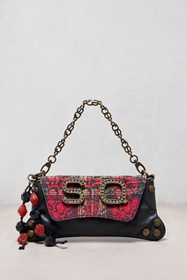 One-Of-A-Kind SQ Check Print Baguette Bag