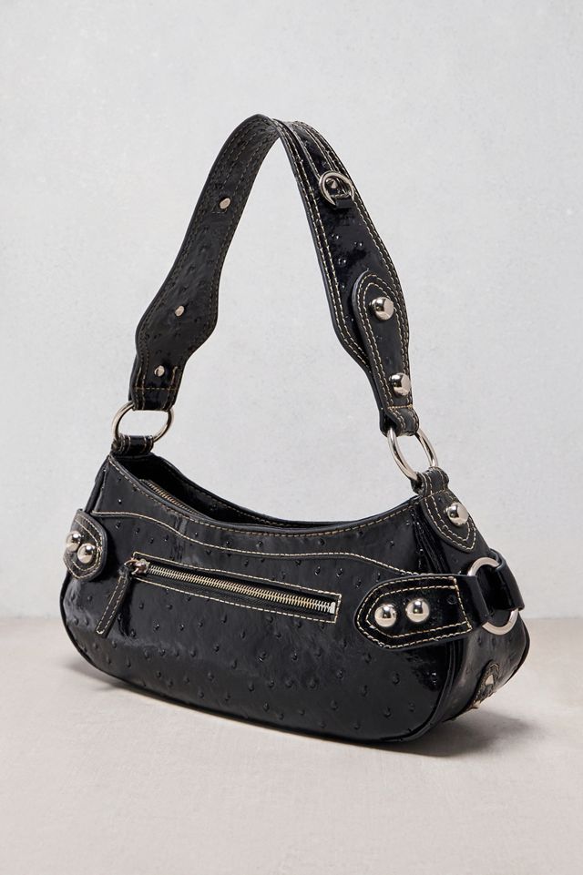 One-Of-A-Kind Y2K Designer Guess Patent Black Leather Shoulder Bag #2