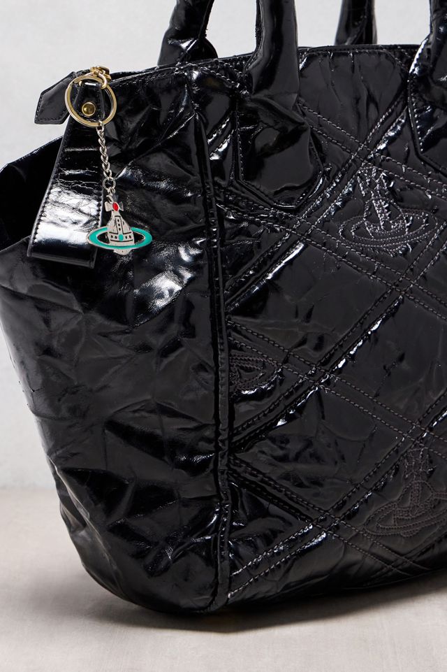 One-Of-A-Kind Y2K Designer Vivienne Westwood Black Patent Shoulder Bag #1