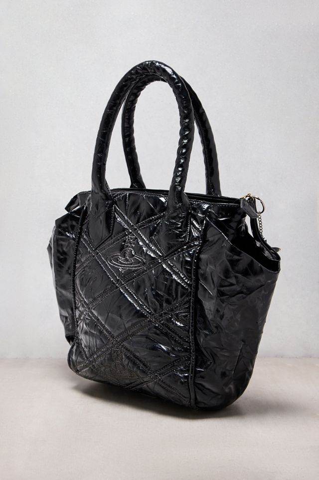One-Of-A-Kind Y2K Designer Vivienne Westwood Black Patent Shoulder Bag #2