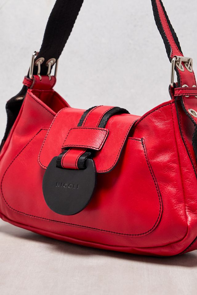 One-Of-A-Kind Y2K Designer Nicoli Red & Black Baguette Bag #1
