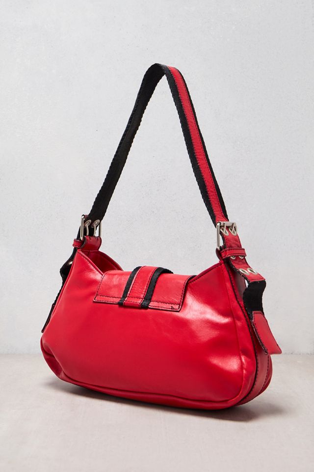 One-Of-A-Kind Y2K Designer Nicoli Red & Black Baguette Bag #2