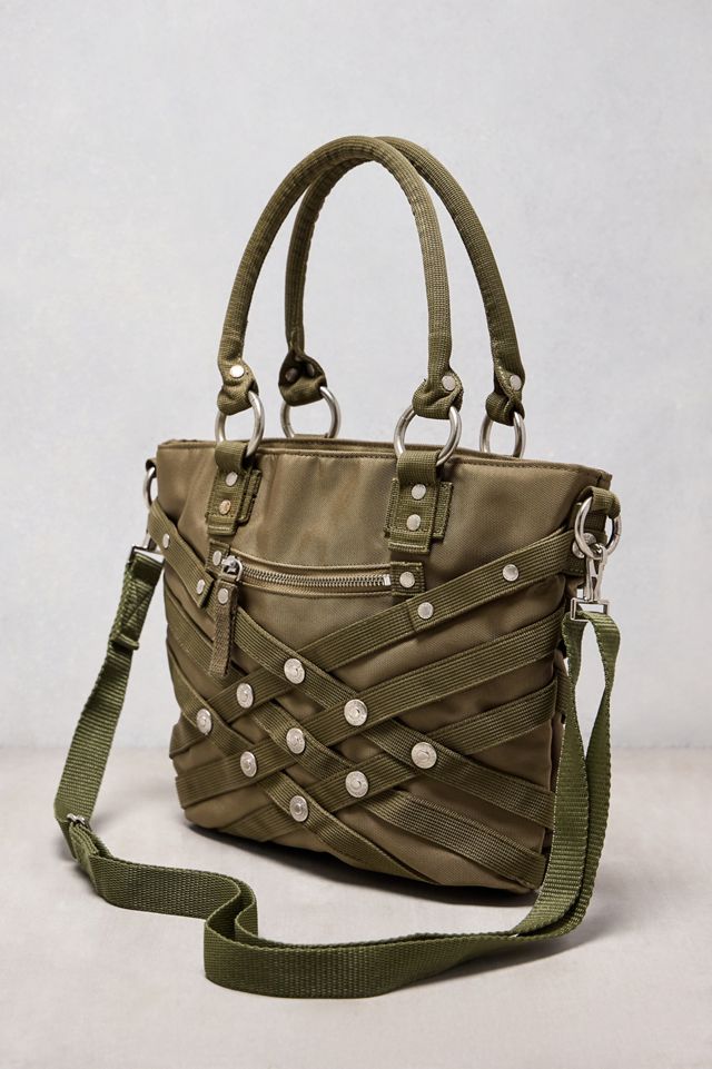 One-Of-A-Kind Y2K Designer Georgie Gina & Lucy Khaki Free Will Shoulder Bag  #2